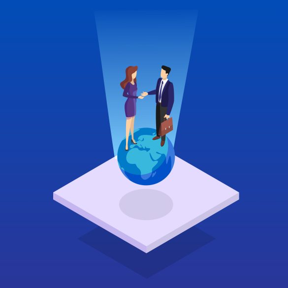 Two people shaking their hands. Business deal